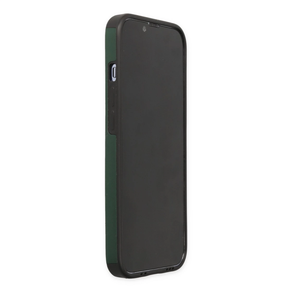 İphone 14 Pro Kılıf Mega Standlı Silikon - Yeşil