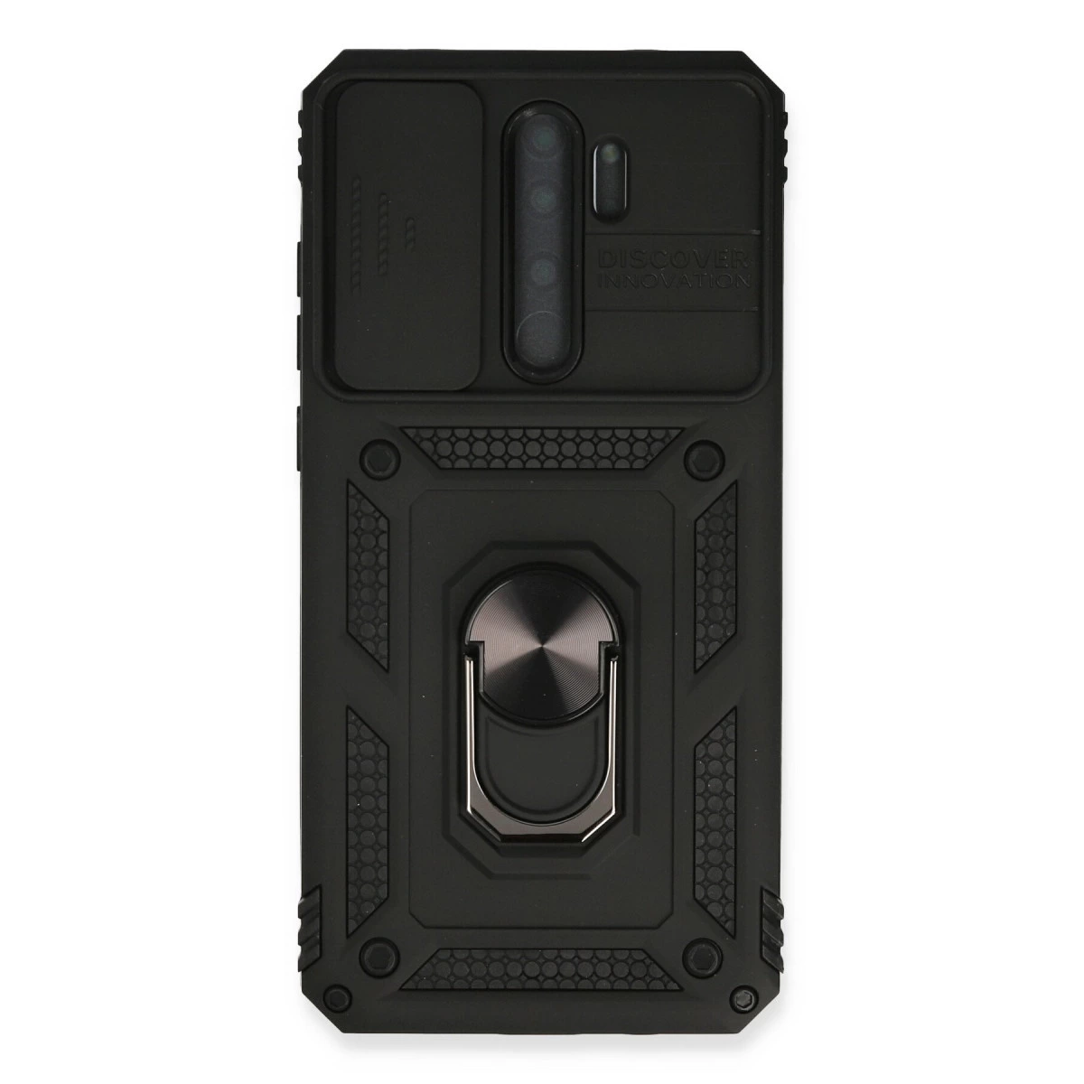 Xiaomi Redmi Note 8 Pro Kılıf Pars Lens Yüzüklü Silikon - Siyah