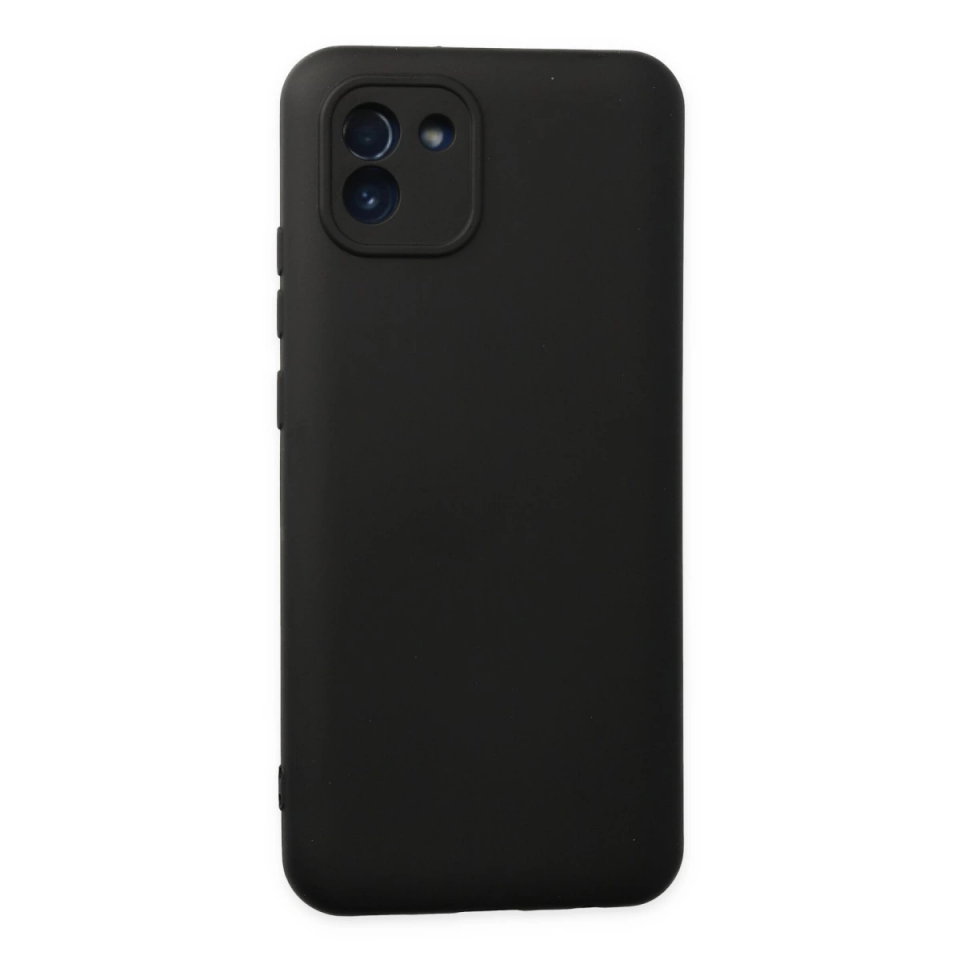 Samsung Galaxy A03 Kılıf Nano İçi Kadife Silikon - Siyah