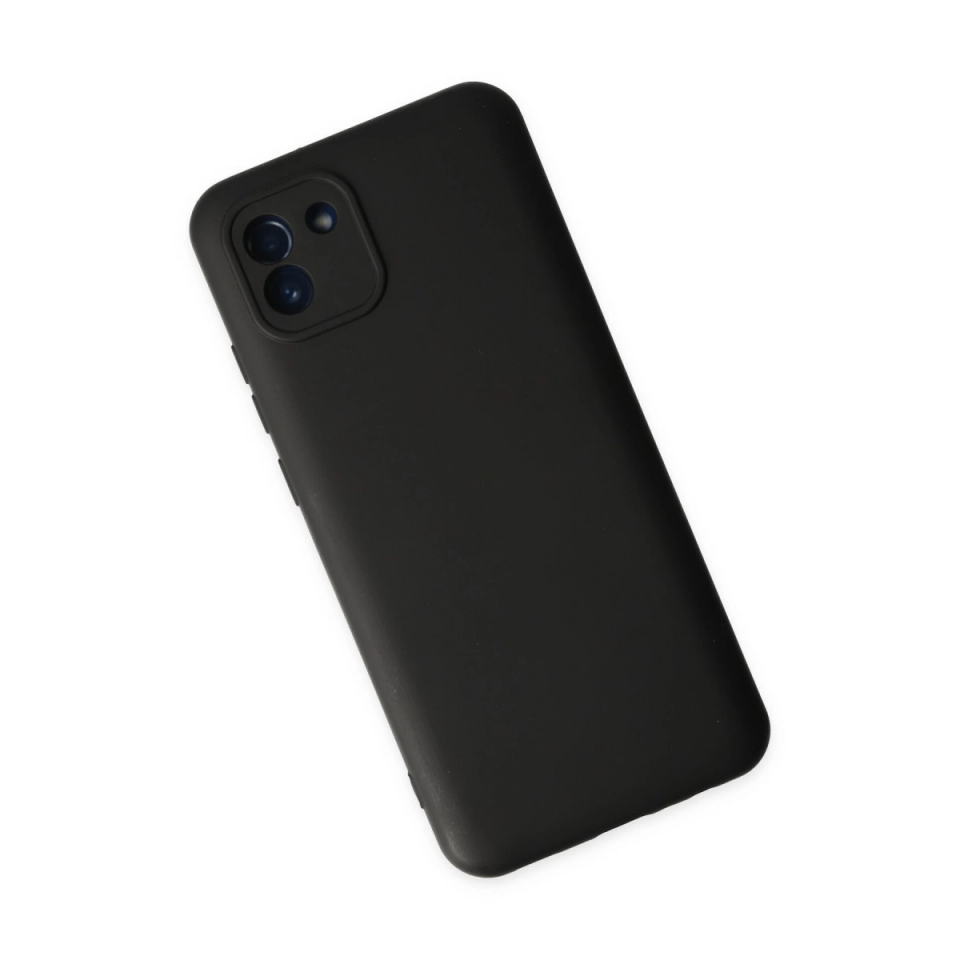 Samsung Galaxy A03 Kılıf Nano İçi Kadife Silikon - Siyah