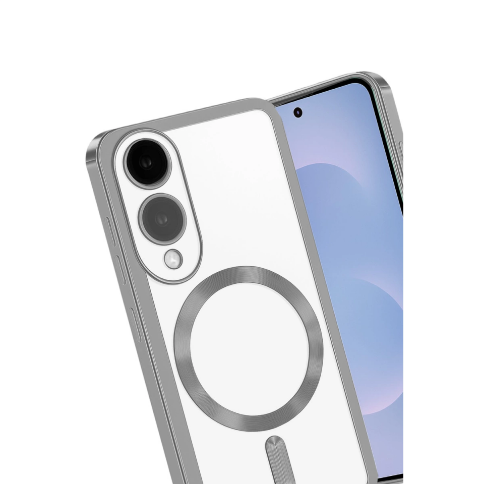 Samsung Galaxy S25 Edge Kross Magneticsafe Kapak - Gümüş