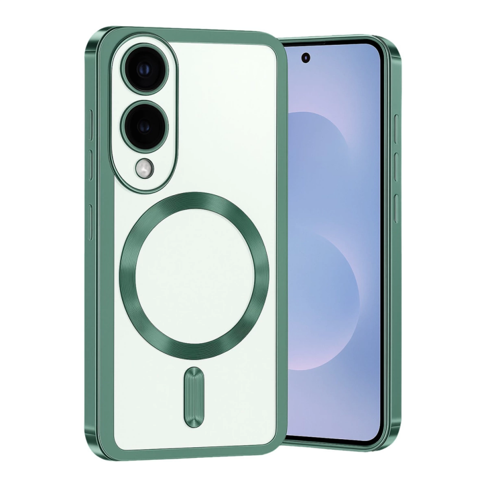 Samsung Galaxy S25 Edge Kross Magneticsafe Kapak - Koyu Yeşil