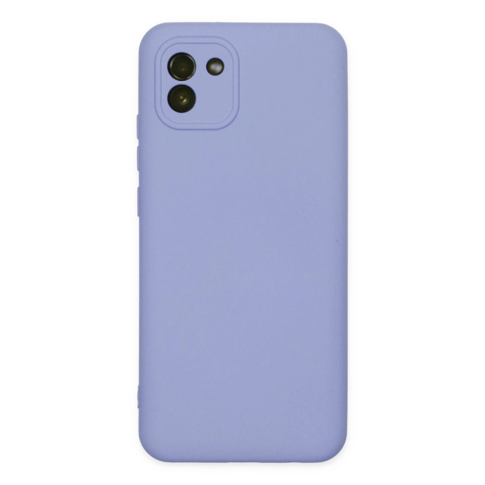Samsung Galaxy A03 Kılıf Nano İçi Kadife Silikon - Lila