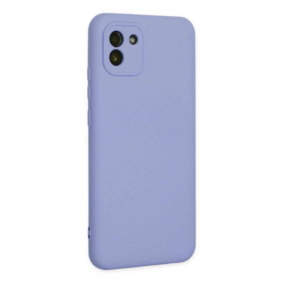 Samsung Galaxy A03 Kılıf Nano İçi Kadife Silikon - Lila