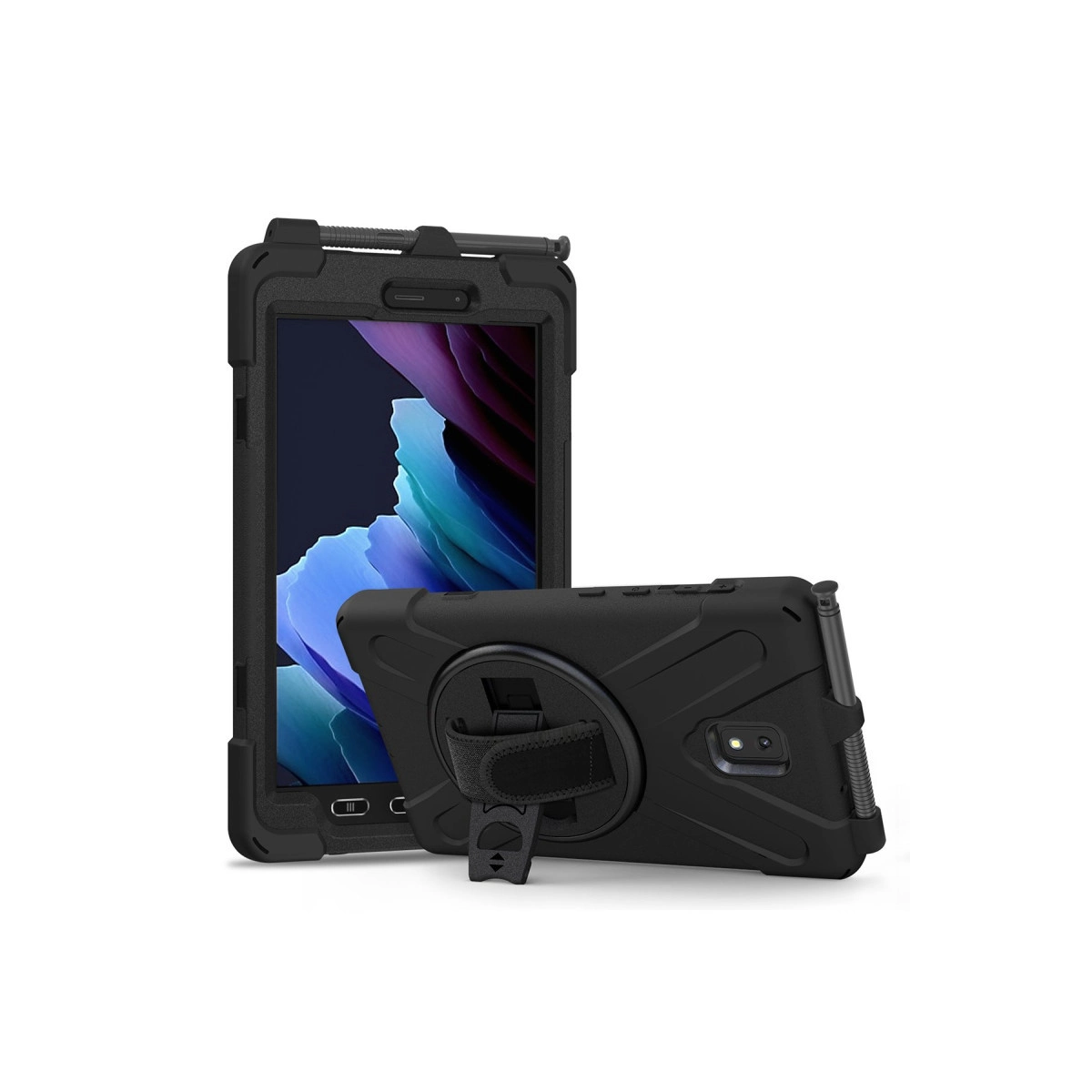 Samsung Galaxy T577 Tab Active 3 Kılıf Amazing Tablet Kapak - Siyah