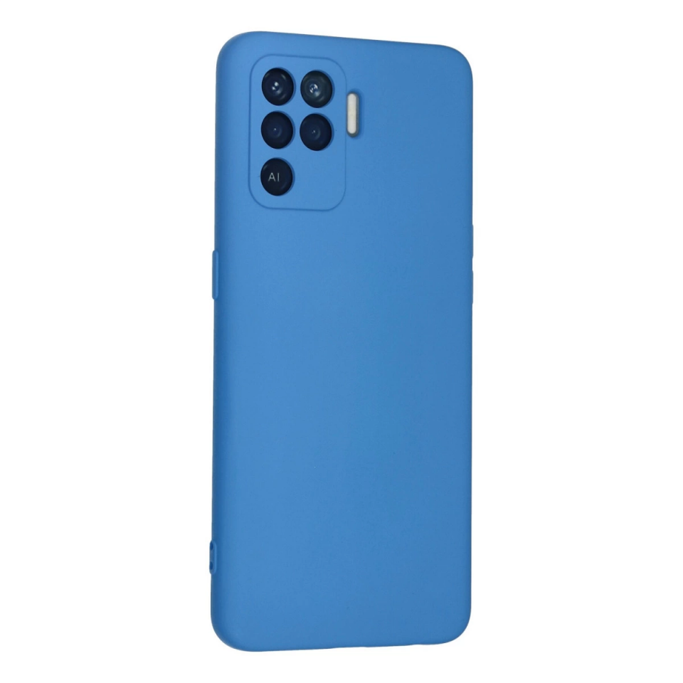 Oppo Reno 5 Lite Kılıf Nano İçi Kadife Silikon - Mavi