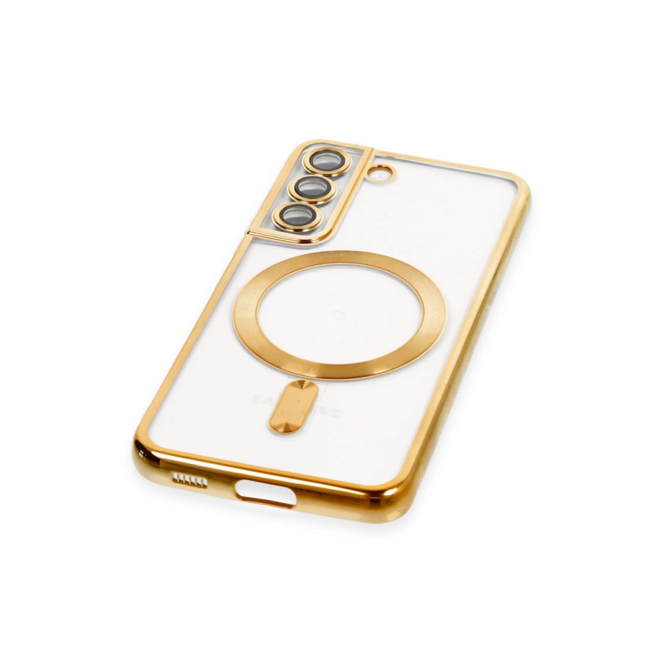Samsung Galaxy S22 Kılıf Kross Magneticsafe Kapak - Gold