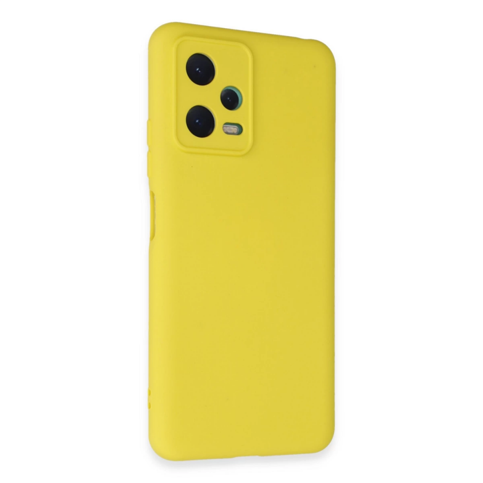 Xiaomi Redmi Note 12 5g Kılıf Nano İçi Kadife Silikon - Sarı