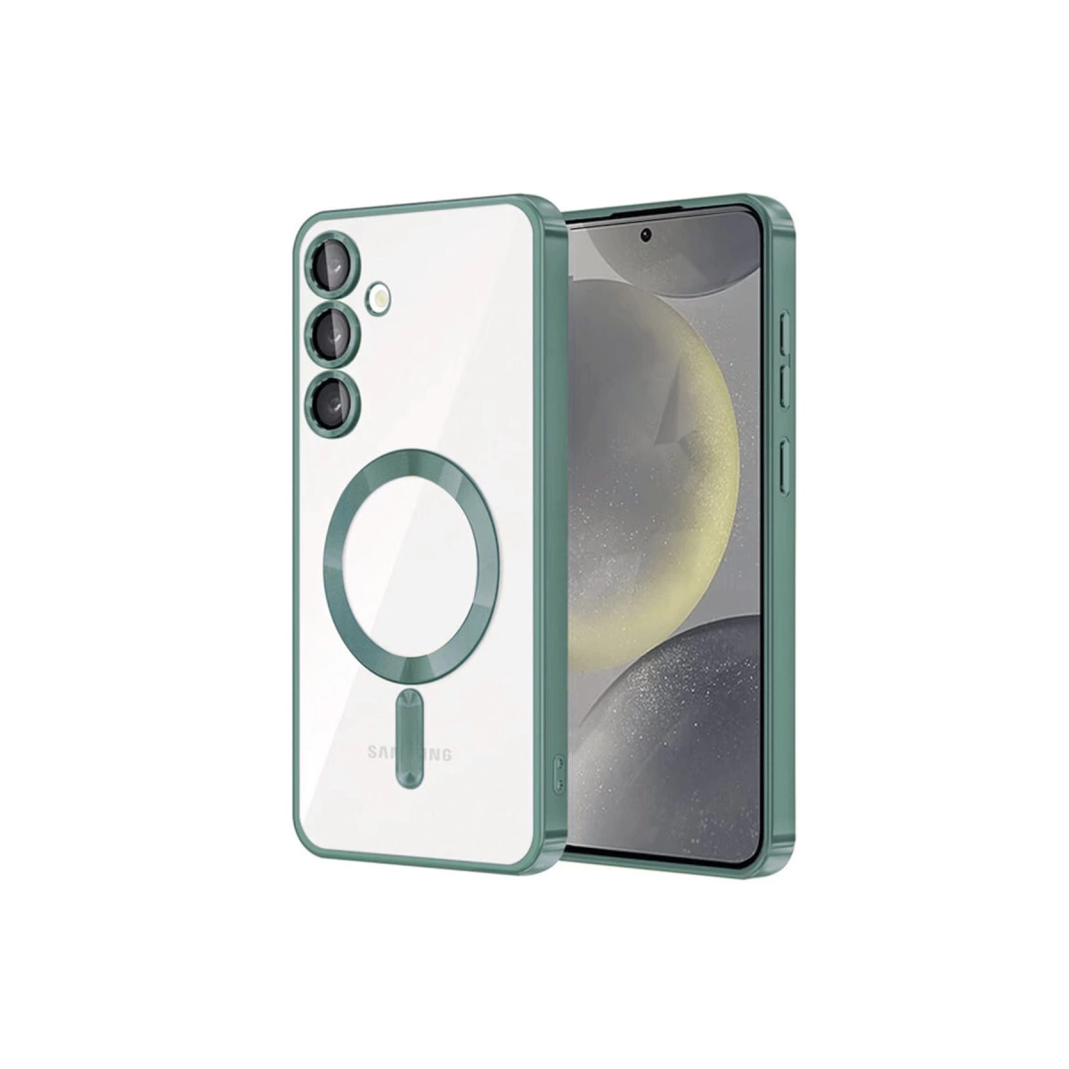 Samsung Galaxy S23 Kılıf Kross Magneticsafe Kapak - Koyu Yeşil