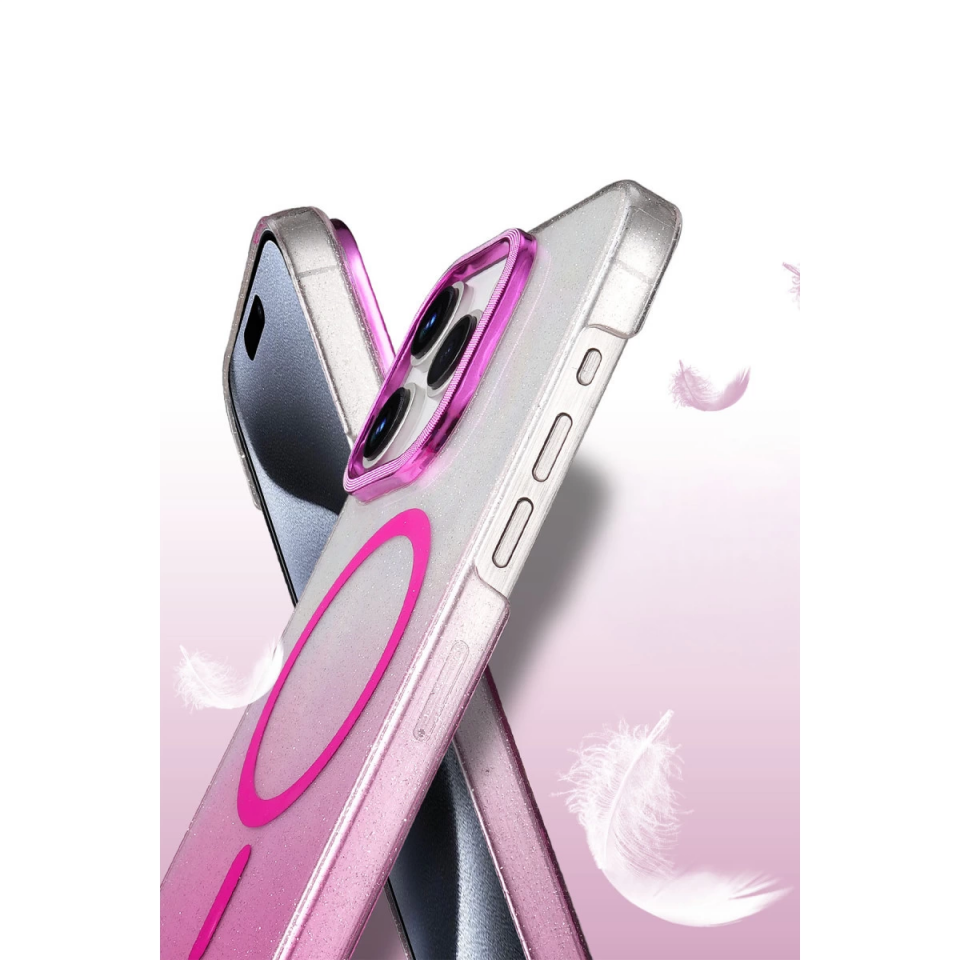 İphone 14 Pro Max Glossy Magsafe Kapak - Mavi